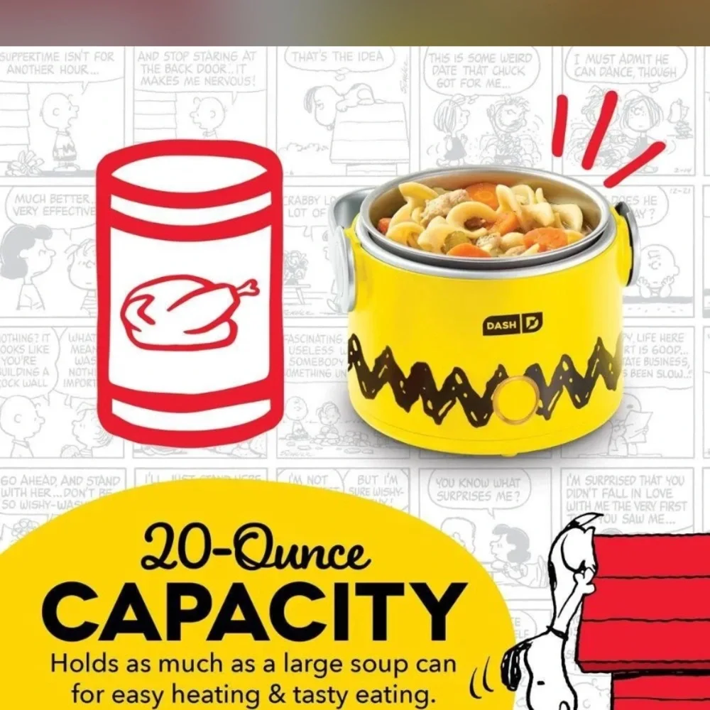 NIB Dash Peanuts Yellow Electric Lunch Box